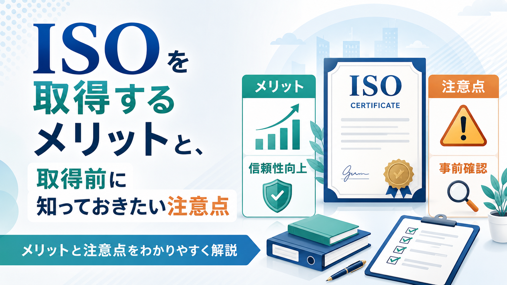 ISOを取得するメリットと、取得前に知っておきたい注意点