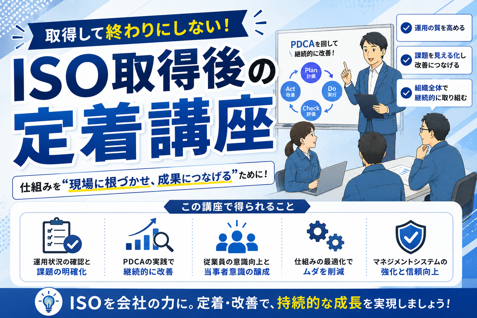 ISO取得後の定着講座