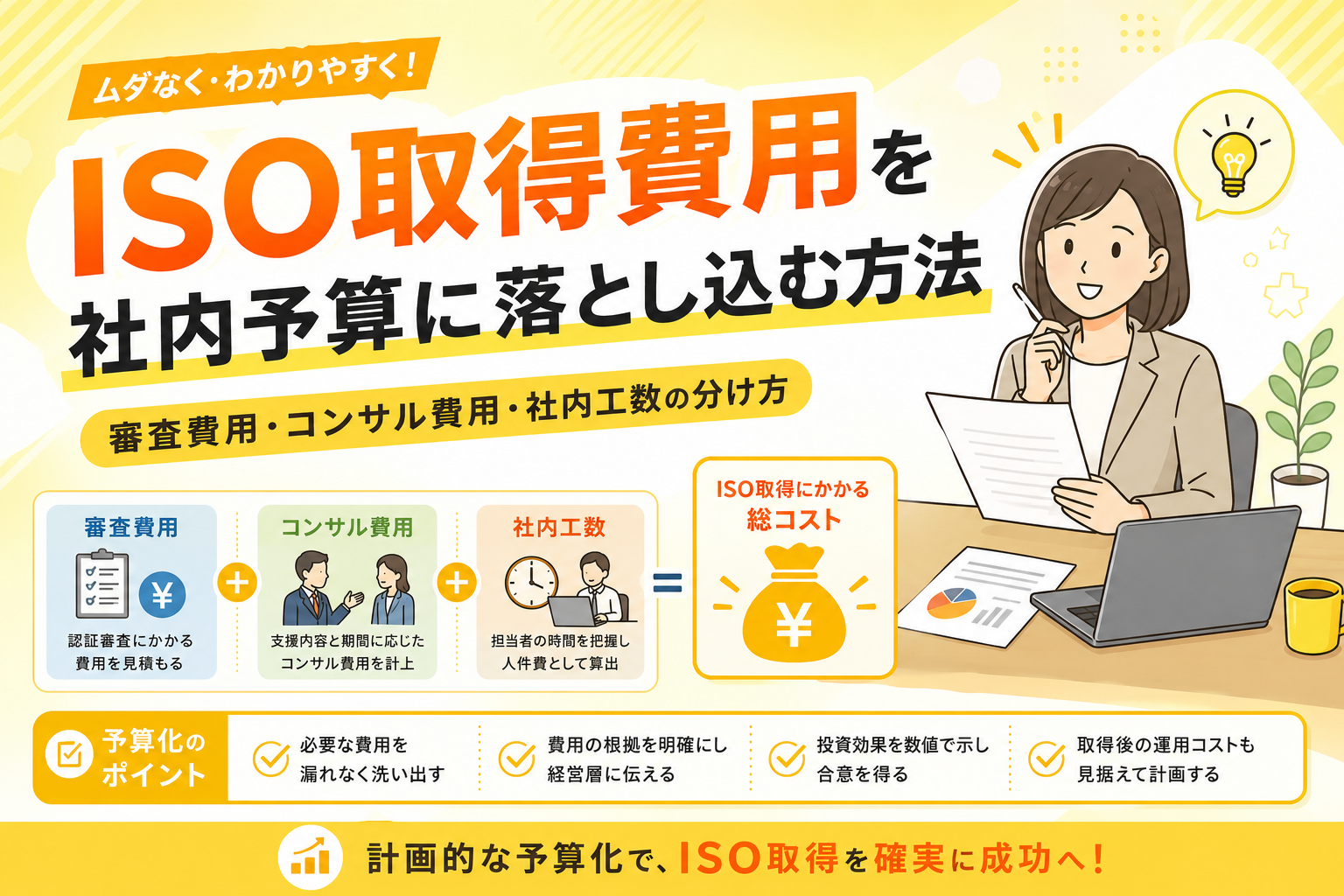 ISO取得費用を社内予算に落とし込む方法｜審査費用・コンサル費用・社内工数の分け方